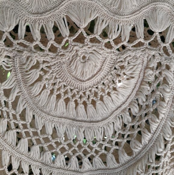 CROCHETED TOP, SHORT SLEEVES, NATURAL - Picture 3 of 6